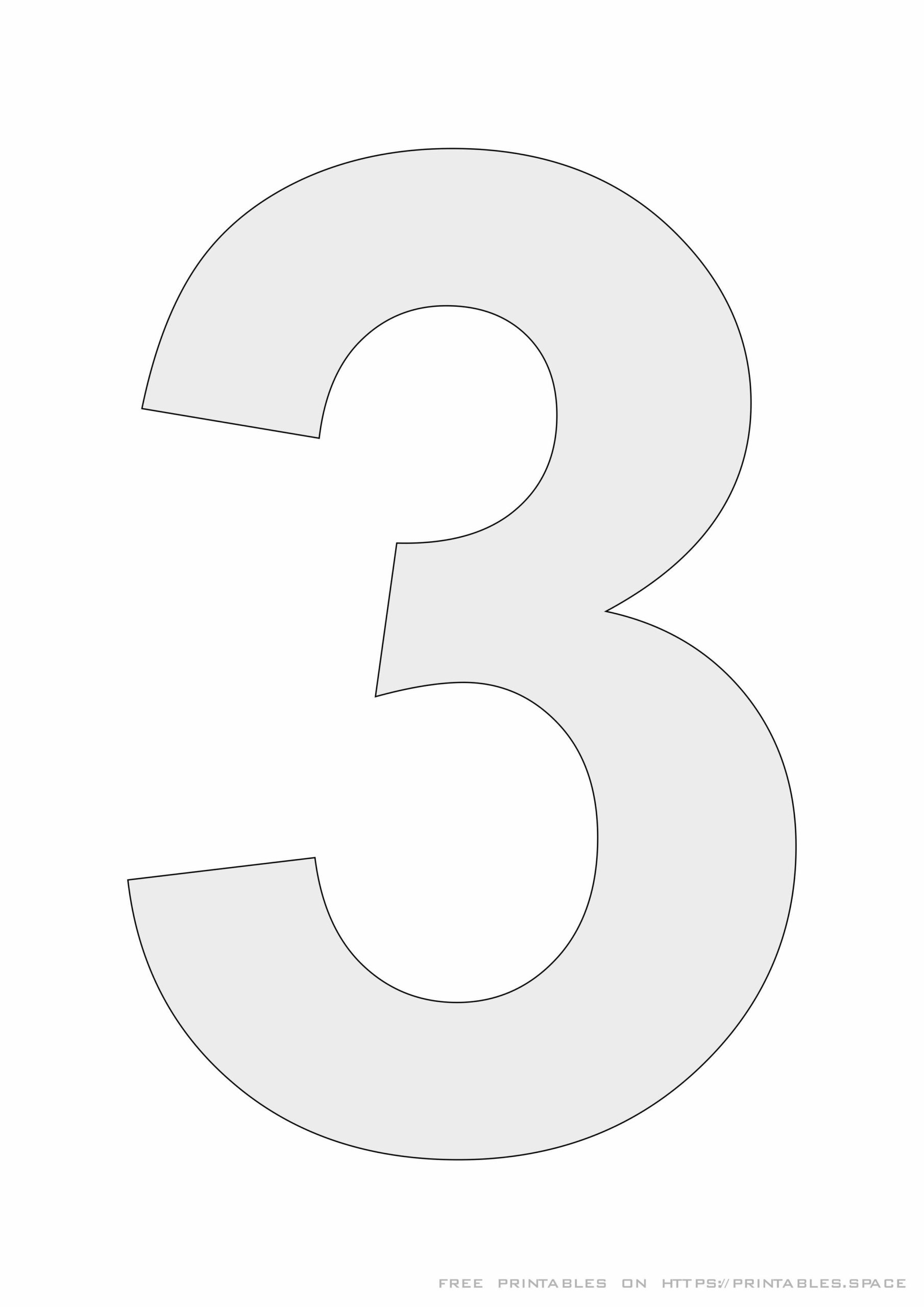Stencil Number 3 Printable Template Free Printables Stencil Number 3 Printable Template Free Printables
