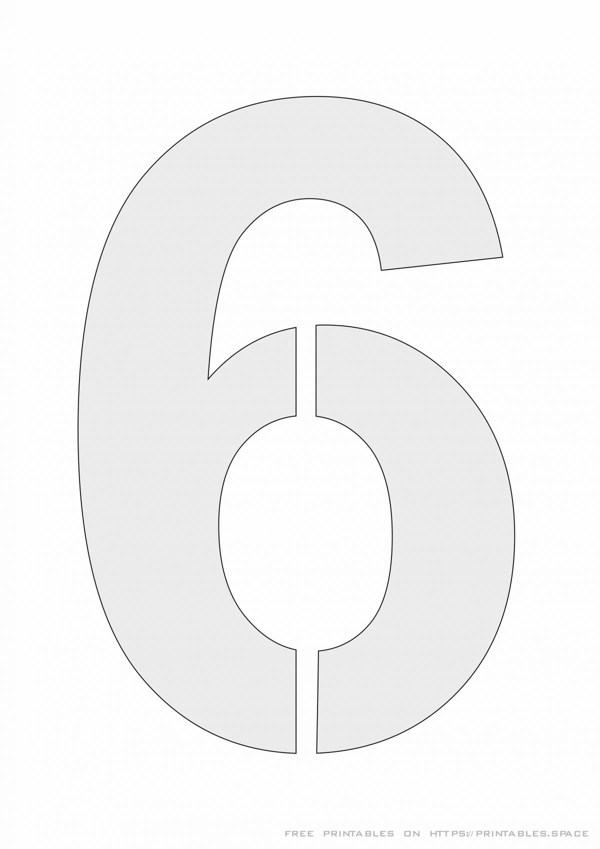 Stencil Number 6 For Painting Free Printable Template Stencil Number 6 For Painting Free Printable Template