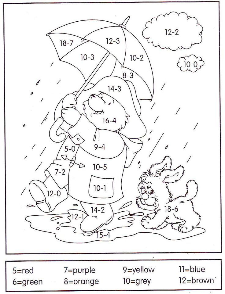 Subtraction Worksheets Kindergarten Math Math Coloring 