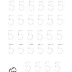 Tracing Number 5 Worksheet Tracing Number 5 Worksheet