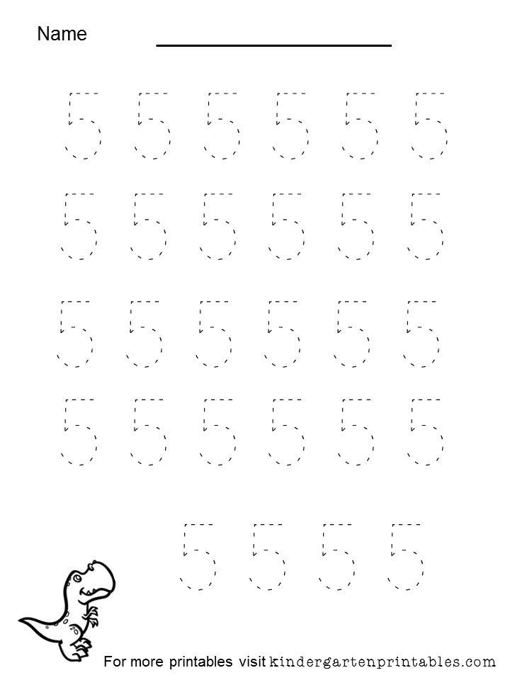 Tracing Number 5 Worksheet Tracing Number 5 Worksheet