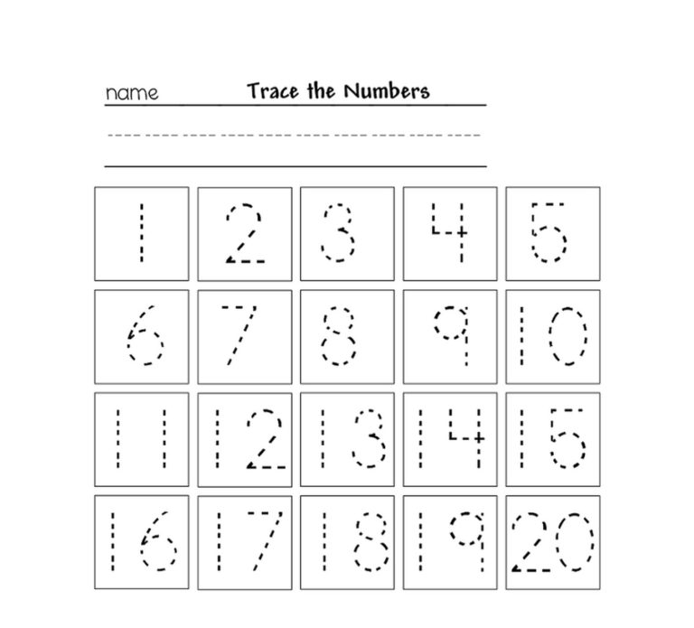Tracing Numbers For Kg Printable Learning Printable