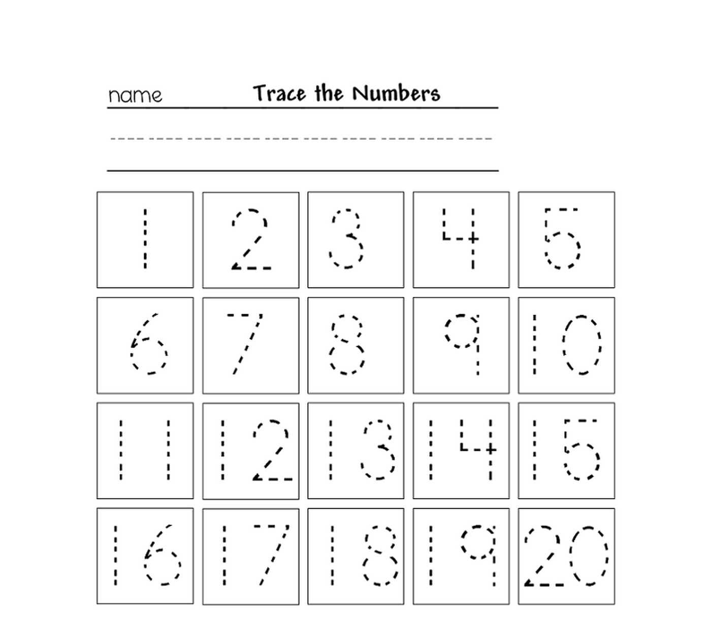 Tracing Numbers For Kg Printable Learning Printable