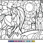 Unicorn Color By Number Free Printable Coloring Pages