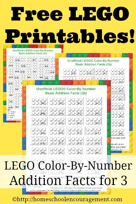 Unofficial LEGO Color By Number Printables Free LEGO 