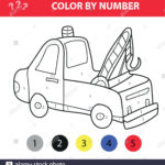 Vector Illustration Of Coloring Book For Kids Tow Truck