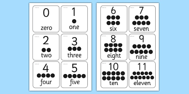 0 20 Number Flash Cards 0 20 Numbers Flash Cards Cards