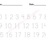 0 20 Number Trace Worksheet PDF Printable Preschool Etsy