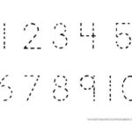 1 10 Number Tracing Printable