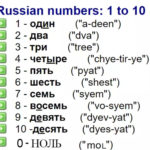 1 10 Russian Numbers NumbersWorksheet