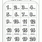 1 20 Number Chart For Preschool Activity Shelter