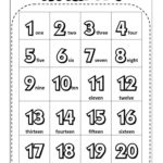 1 20 Number Chart For Preschool Numbers Preschool