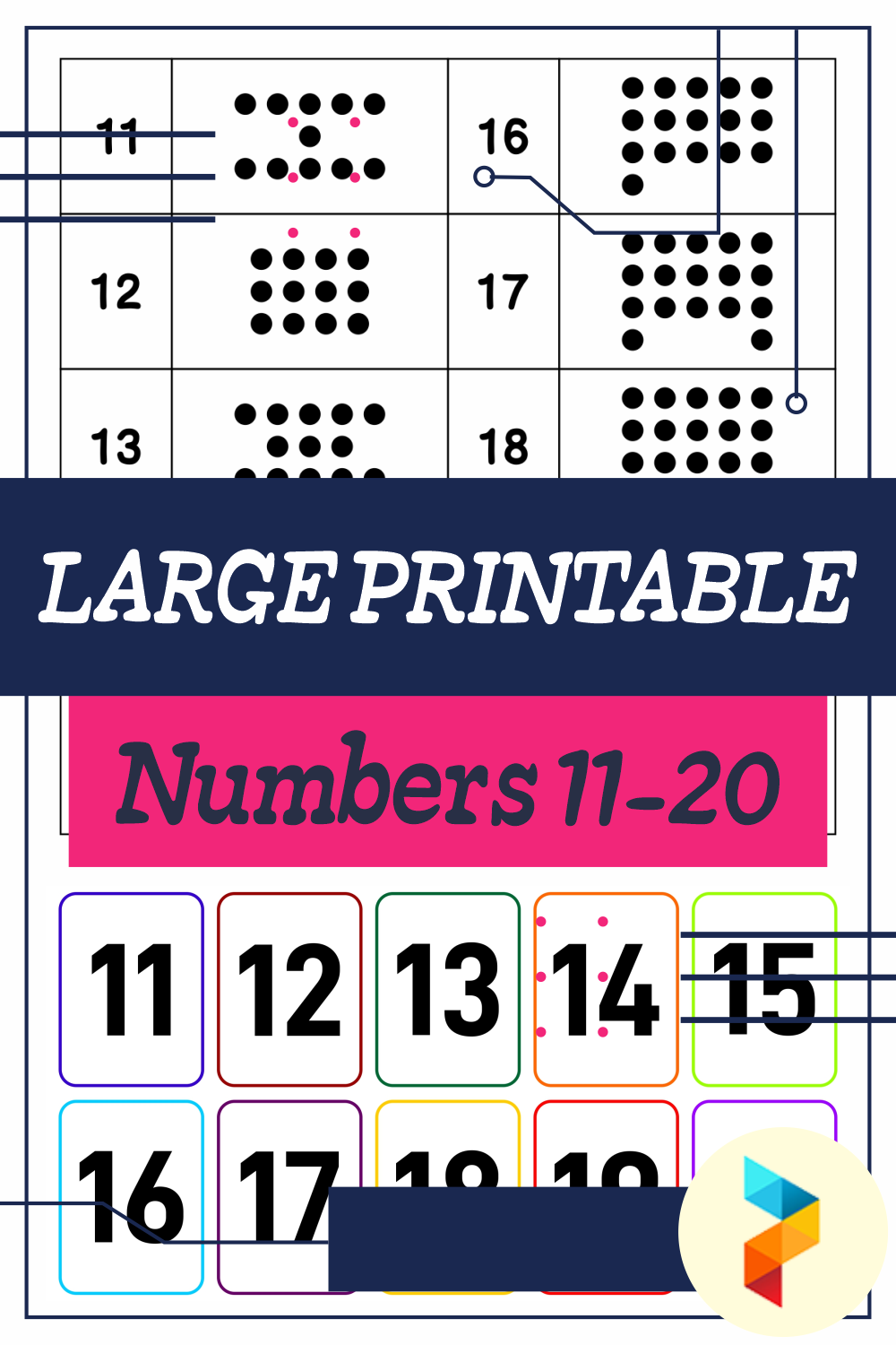 10 Best Large Printable Numbers 11 20 Printablee