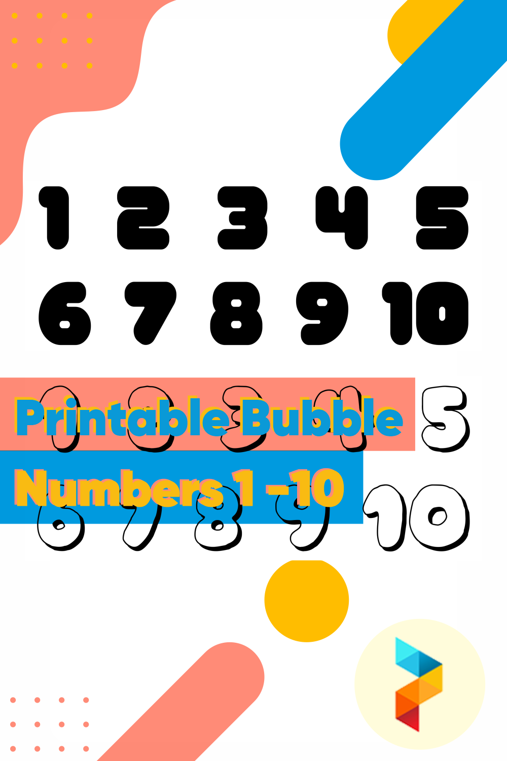 10 Best Printable Bubble Numbers 1 10 Printablee 10 Best Printable Bubble Numbers 1 10 Printablee