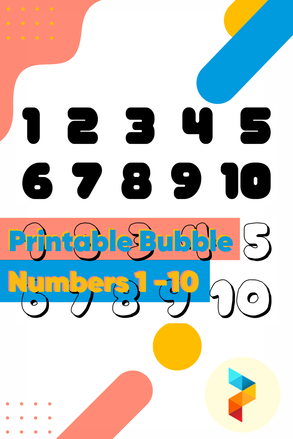 10 Best Printable Bubble Numbers 1 10 Printablee