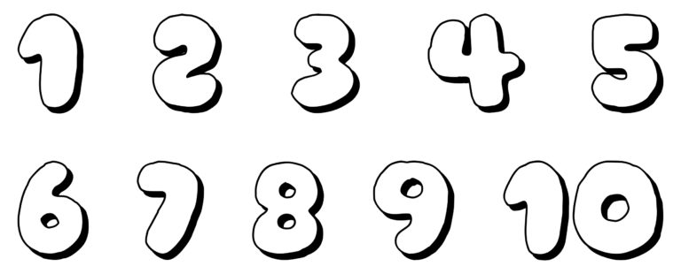 10 Best Printable Bubble Numbers 1 10 Printablee