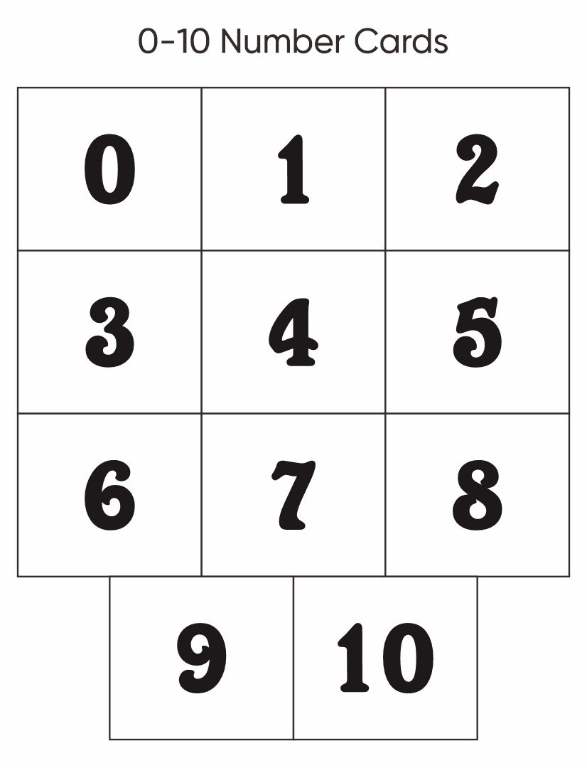 10 Best Printable Number Card 1 10 Printablee