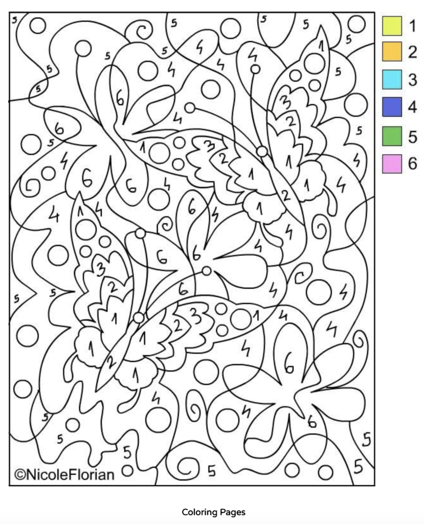 10 Free Printable Paint By Numbers For Adults Paint By 