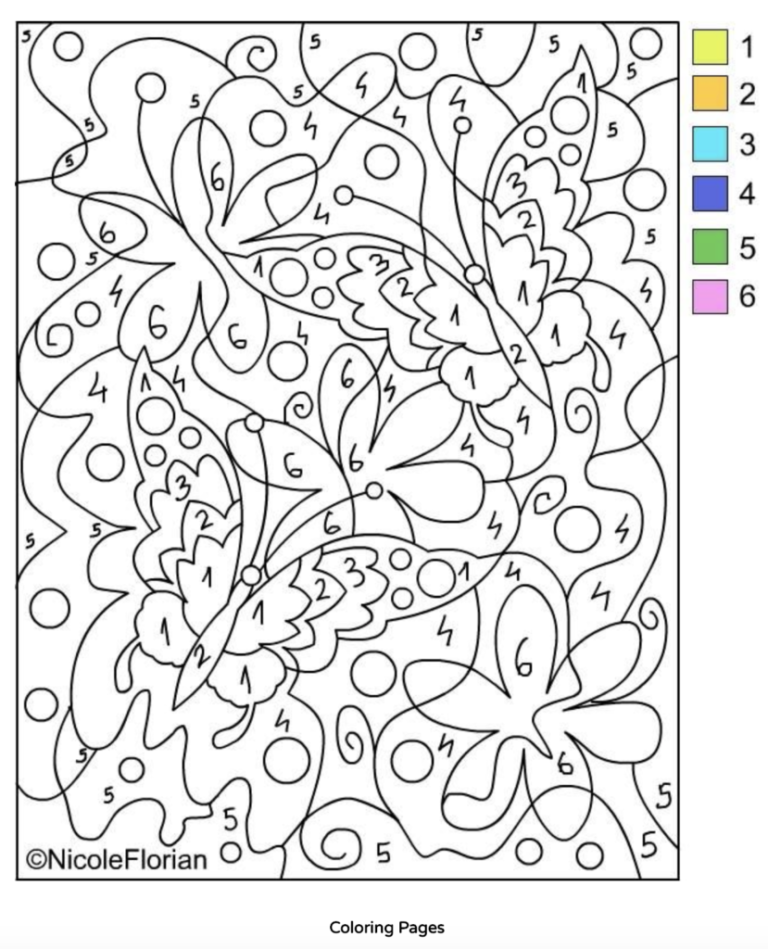 10 Free Printable Paint By Numbers For Adults Paint By