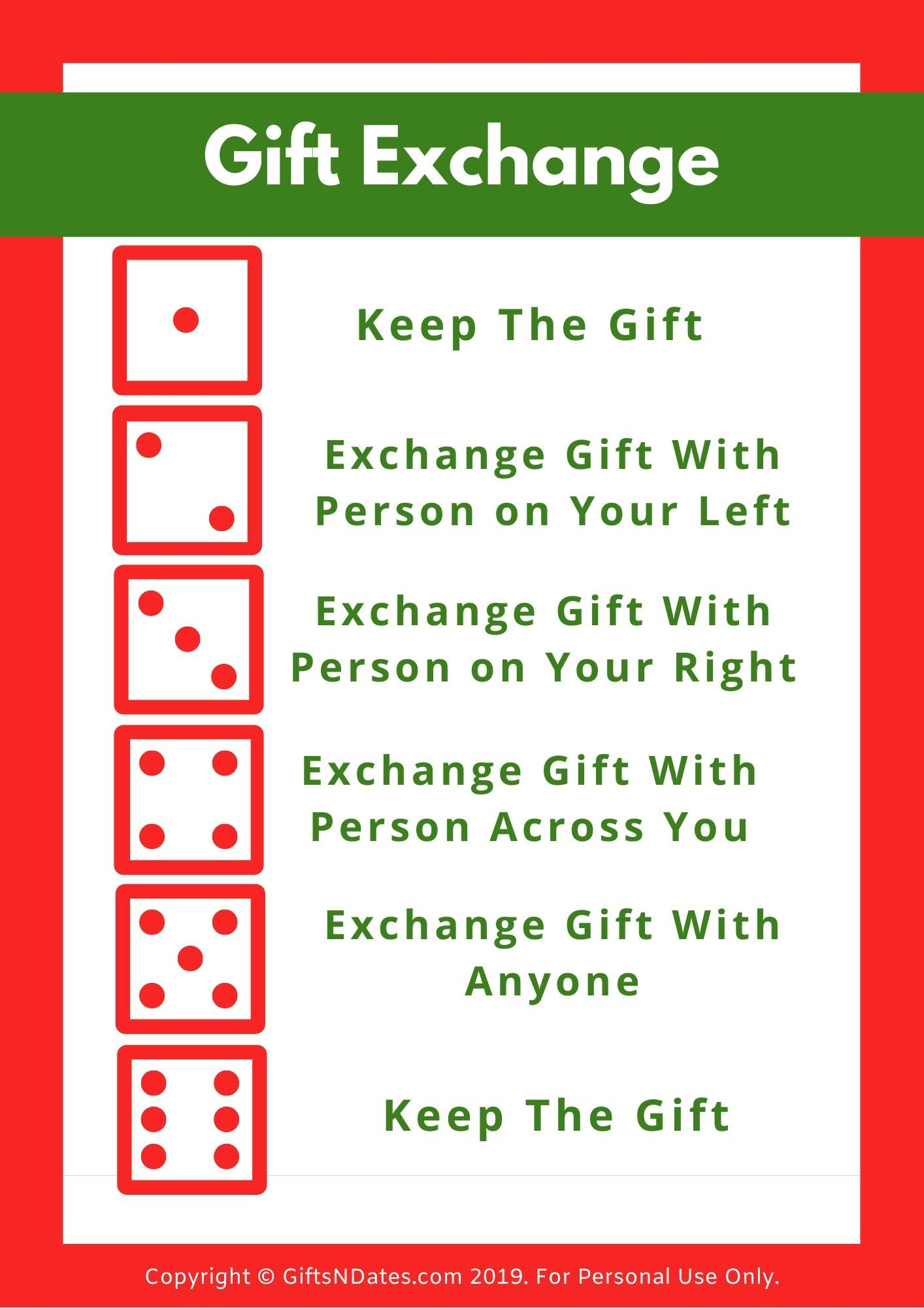 10 Yankee Swap Number Template Perfect Template Ideas