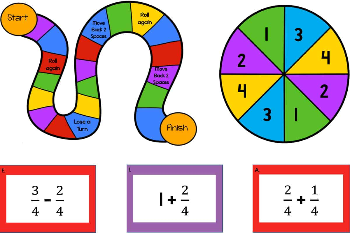 11 Printable Board Games For Adding Subtracting Fractions 11 Printable Board Games For Adding Subtracting Fractions