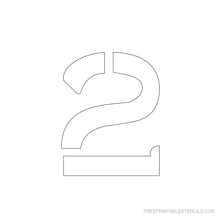 2 Inch Printable Number Stencils 1 10 Number Stencils