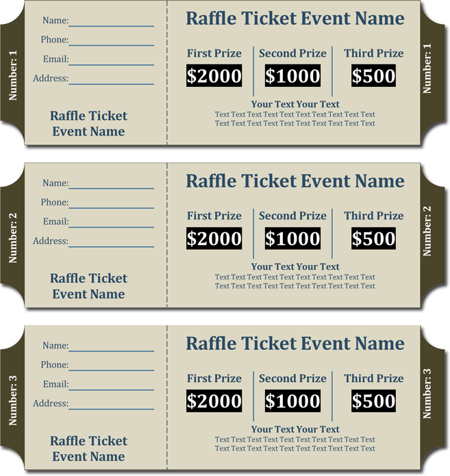 20 Free Raffle Ticket Templates With Automate Ticket 