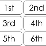 20 Ordinal Number Flashcards Preschool Thru Third Grade