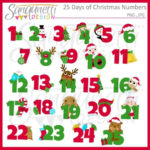 25 Days Of Christmas Clipart Christmas Numbers Christmas