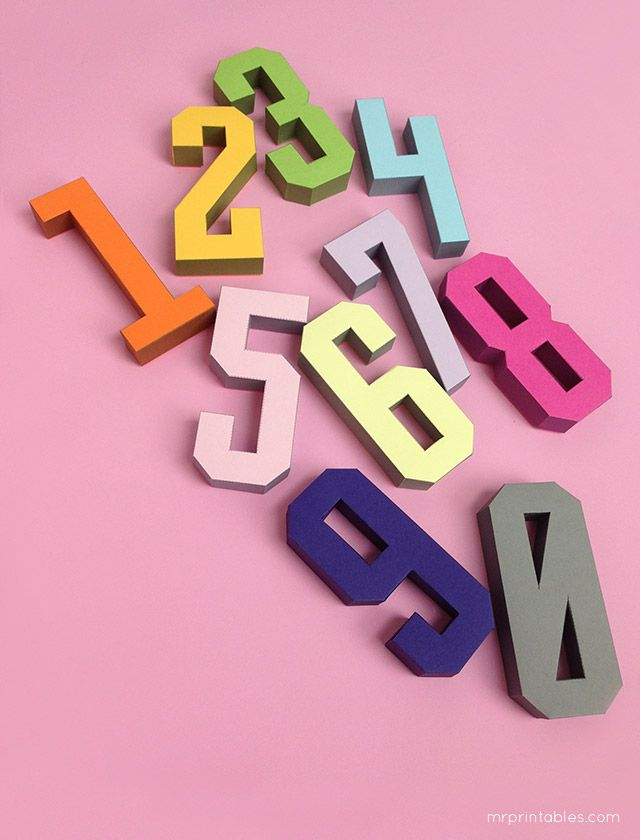 3D Number Templates Moldes Para Hacer Letras Letras De