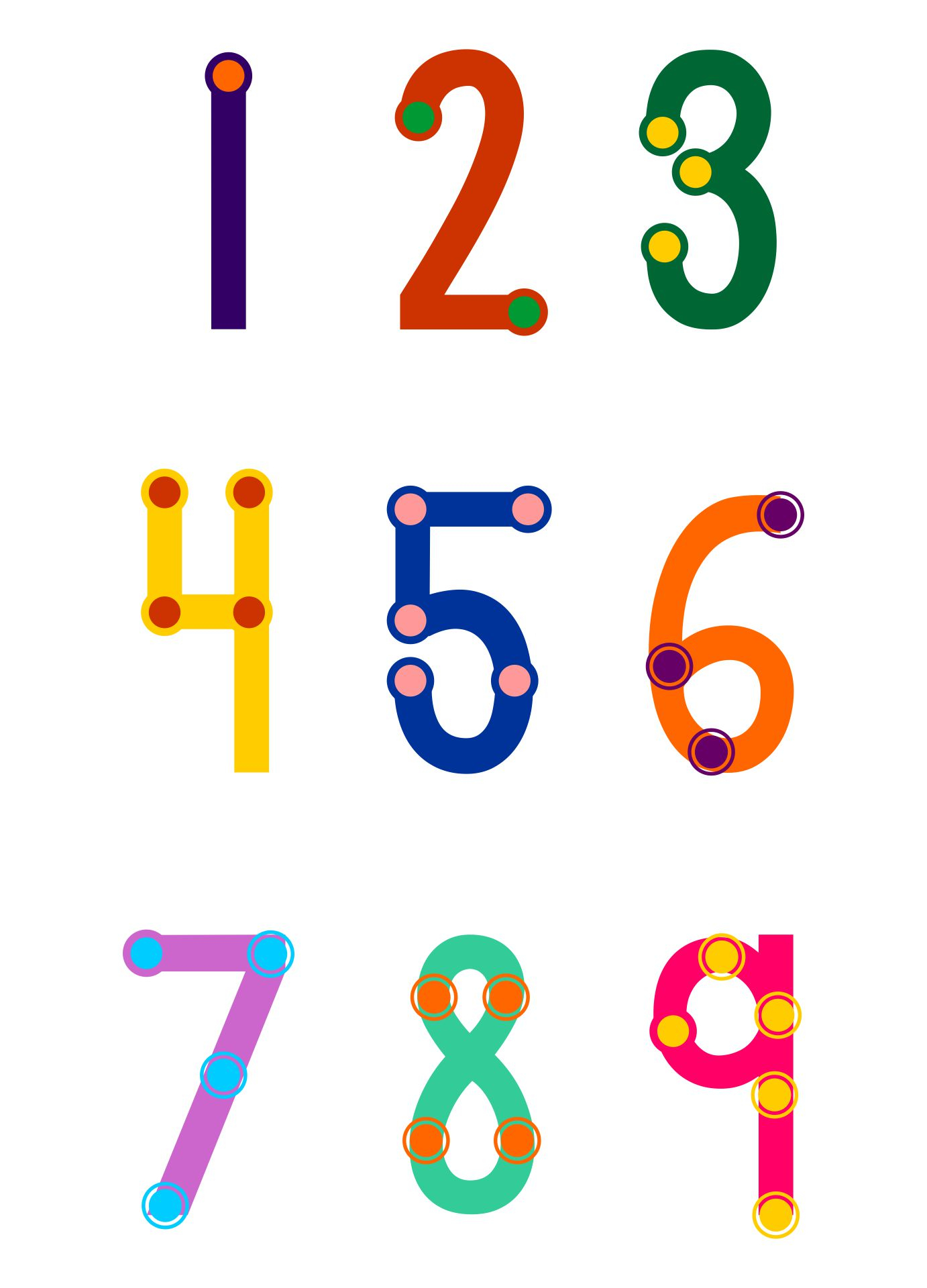 4 Best TouchMath Numbers 1 9 Printable Printablee 4 Best TouchMath Numbers 1 9 Printable Printablee