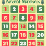 7 Best Printable Christmas Advent Numbers Printablee