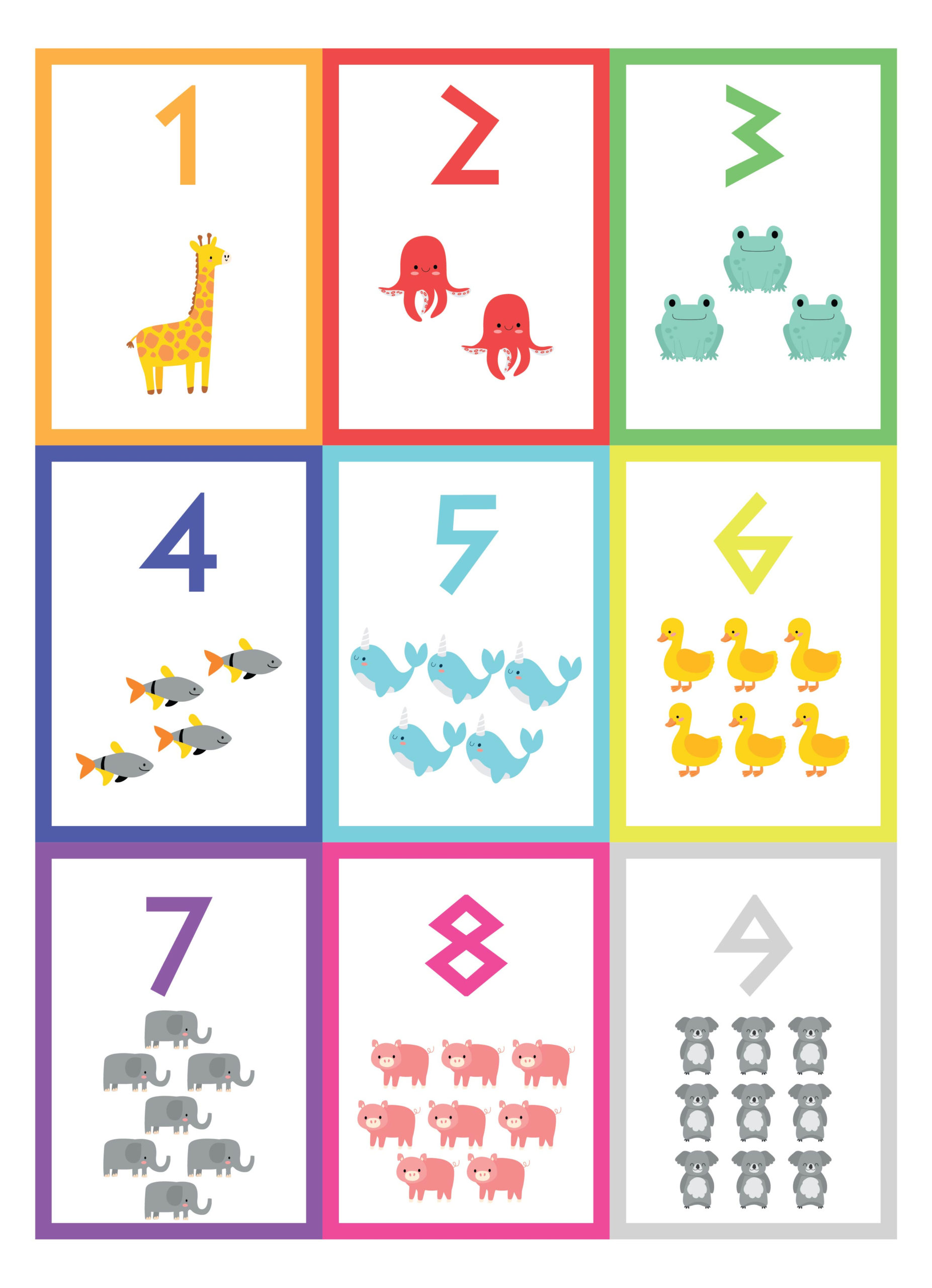 8 Best Digit Cards 1 10 Printable Printablee