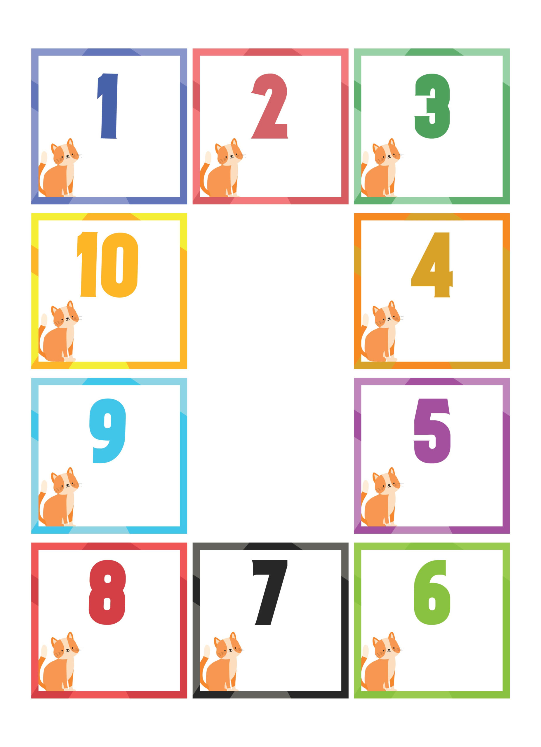 8 Best Digit Cards 1 10 Printable Printablee