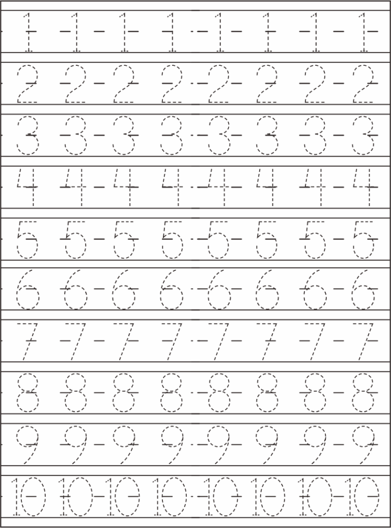 8 Best Number Tracing Printable Worksheets Printablee