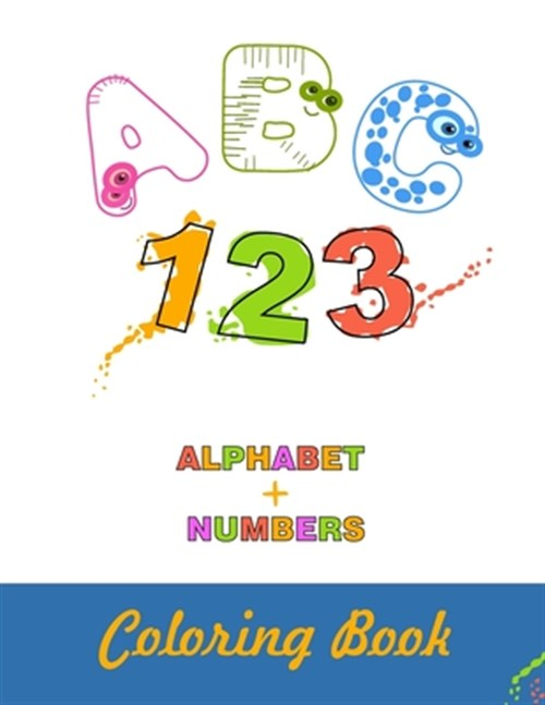 ABC 123 Alphabet Numbers Coloring Book 8 5x11 A4 
