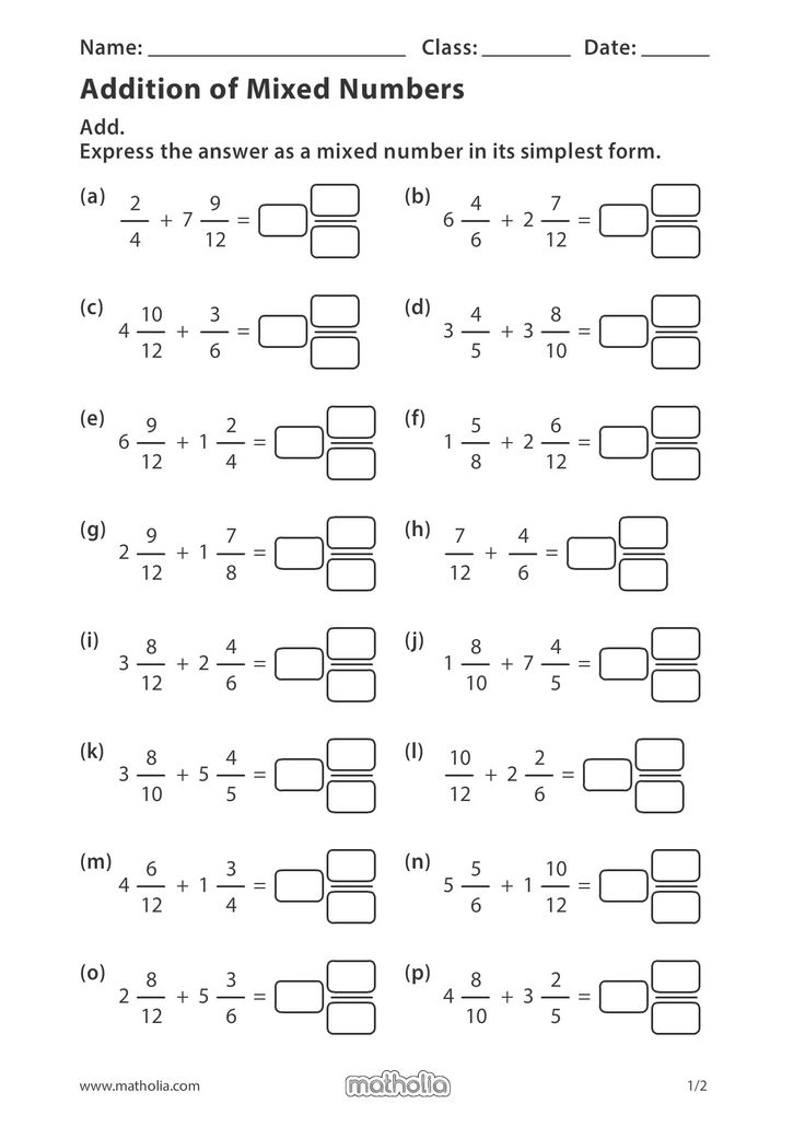 Addition Of Mixed Numbers In 2020 Play To Learn Math 