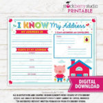 Address Kids Activity Homeschool Printable Preschool