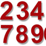 AfterGlow Retroreflective 2 Inch Numbers Red