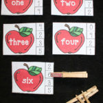 Apple Number Word Matching Game Classroom Freebies