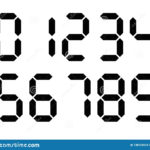 Black Digital Numbers Seven segment Display Is Used In