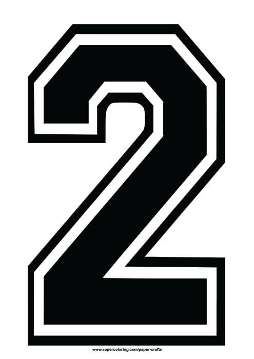 Black Football Shirt Number 2 Template Free Printable 