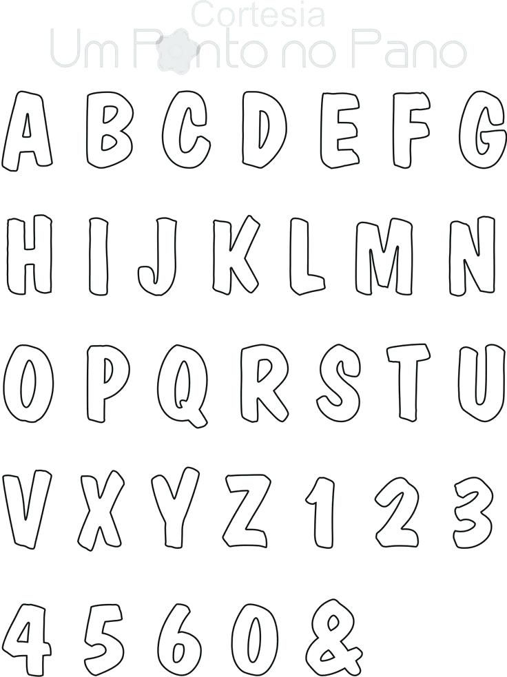 Bubble Letters Generator Applique Alphabet Templates 