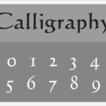 Calligraphy Font Number Stencil Stencil Numbers