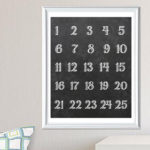 Chalkboard Numbers Printable Numbers 1 To 25 Poster Etsy