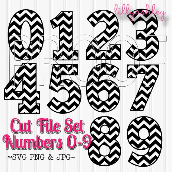Chevron Numbers Cut File SetIncludes 0 Through 9 SVG PNG Chevron Numbers Cut File SetIncludes 0 Through 9 SVG PNG