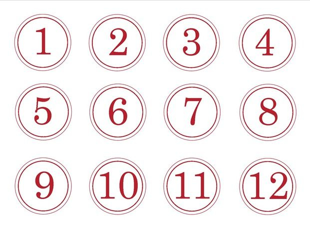 Christmas Countdown Numbers Printable CHRISMASTUR