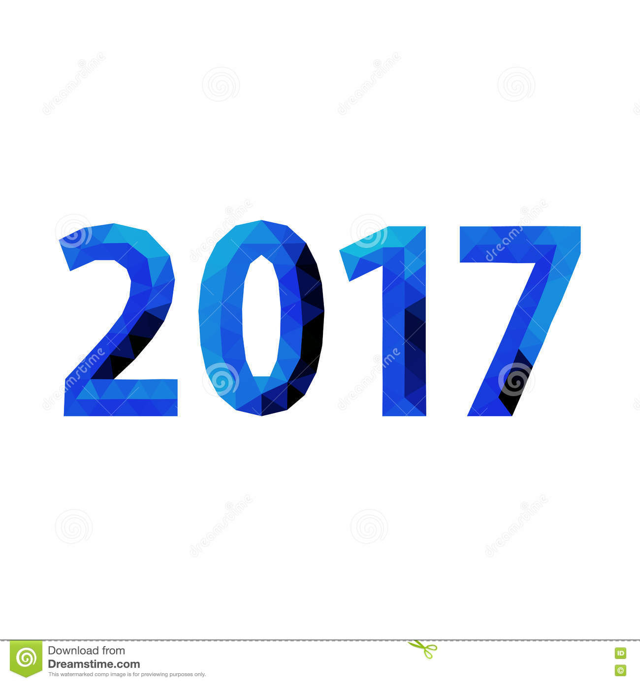 Christmas Numbers For 2017 New Year Polygonal Blue Stock Christmas Numbers For 2017 New Year Polygonal Blue Stock