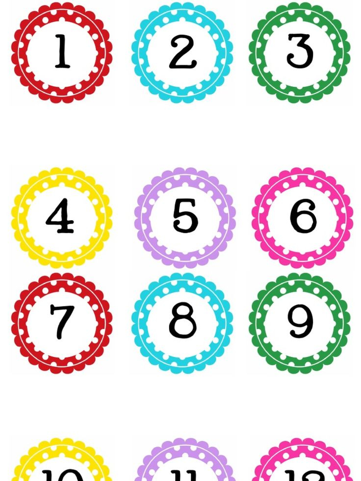 Circle Polka Dot Numbers 1 100 Polka Dot Numbers Polka 