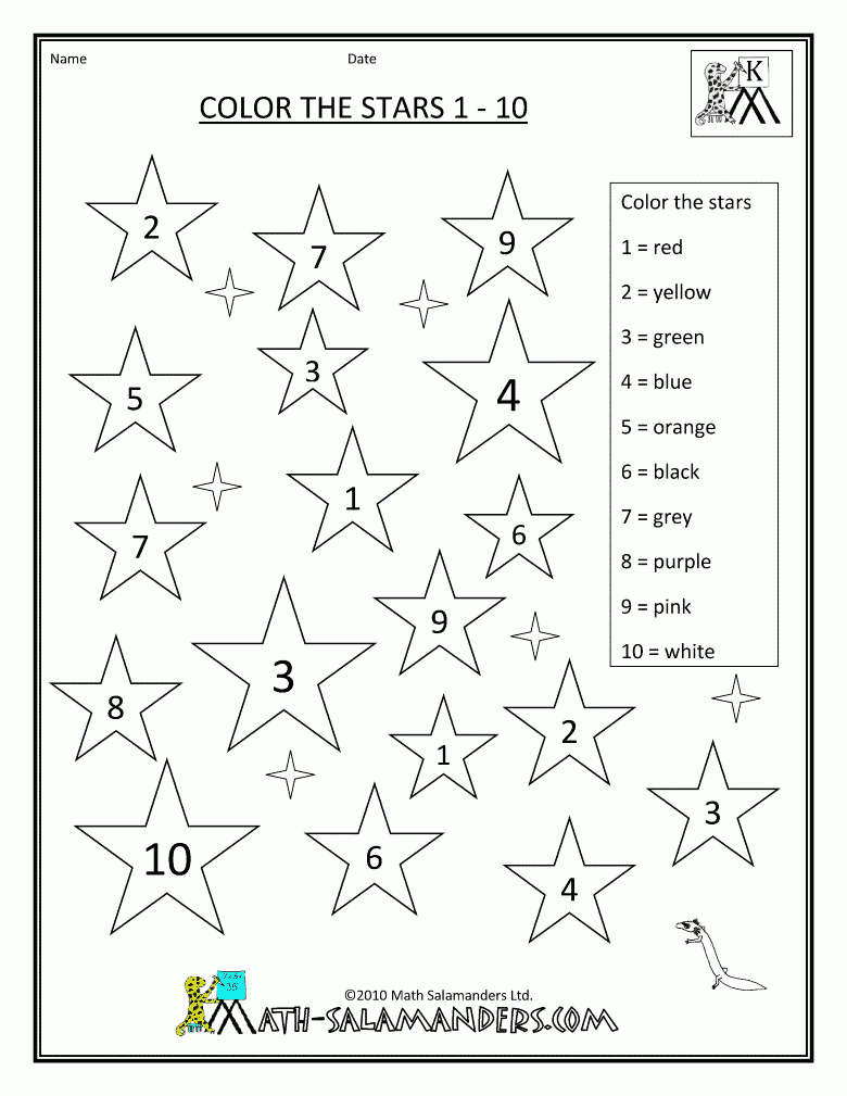 Coloring Pages Math Worksheets Color In 1 10 Color Coloring Pages Math Worksheets Color In 1 10 Color